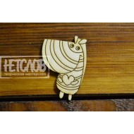 Заготовка (основа) для броши "Зебра"