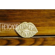 Заготовка (основа) для броши "Губы с прорисовкой"