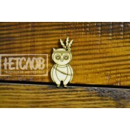 Заготовка (основа) для броши  "Совенок"