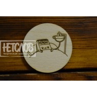 Заготовка для броши   "Понедельник-день тяжелый"