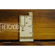 Заготовка (основа) для броши  "Полумордочка тигра"