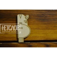 Заготовка (основа) для броши  "Полумордочка зебры"
