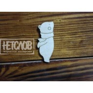 Заготовка для броши "Мишутка в шарфе"